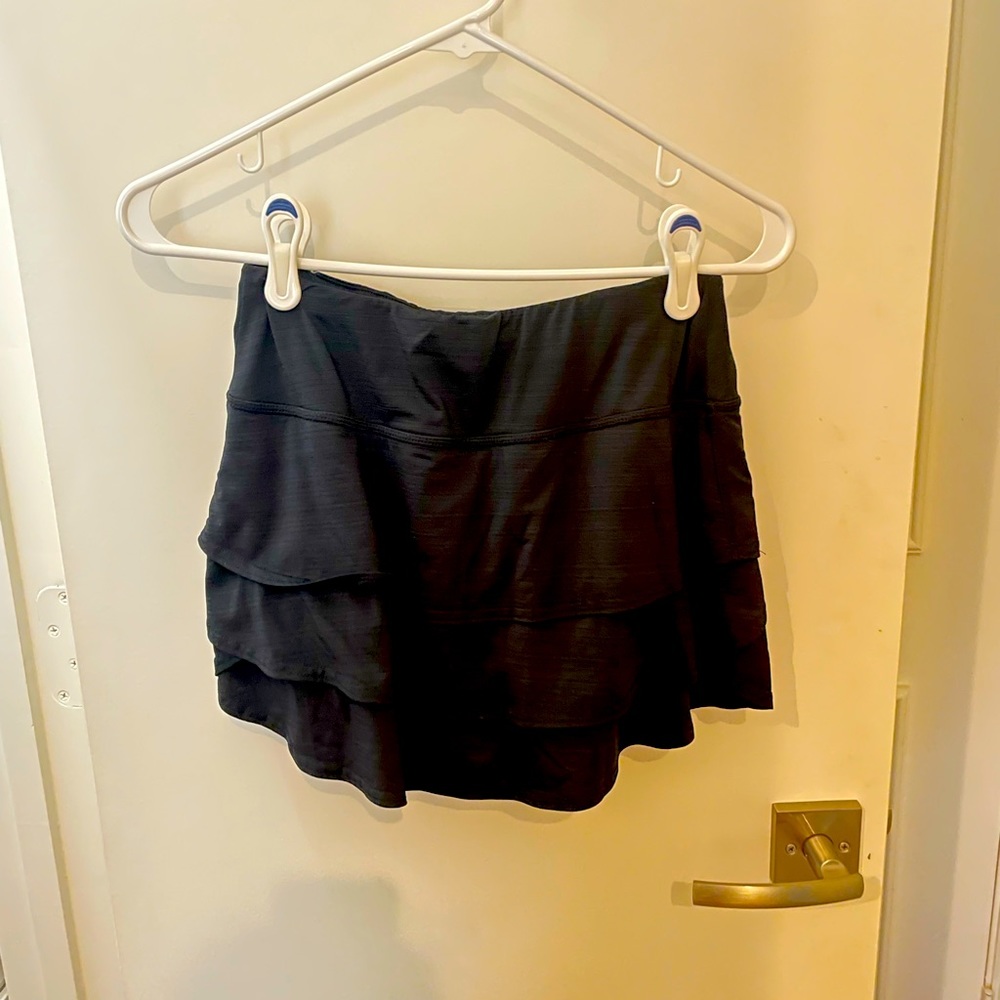 Athleta Black Layered Ruffle Skirt - Picture 2 of 9